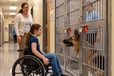 Paralyzed Little Girl Visits Shelter—What This Aggressive Police Dog Did Next Shocked Everyone! It was supposed to be a normal visit to the animal shelter